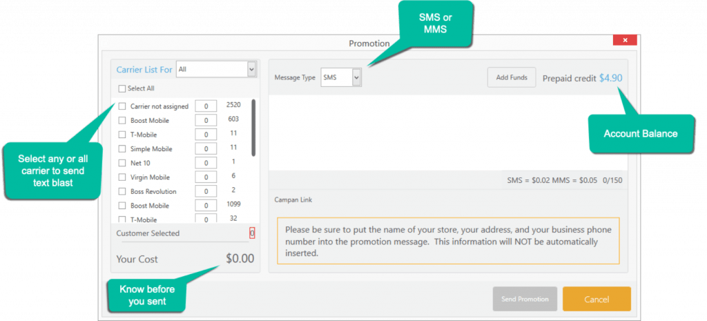 Promotion / Text Blast