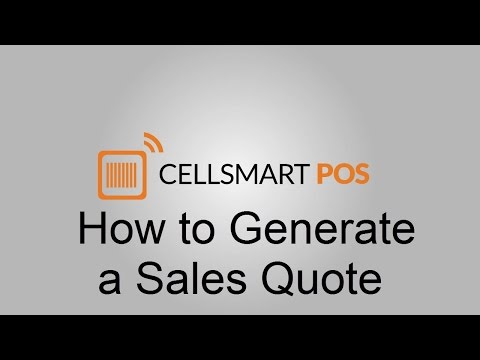 How to generate a sales quote