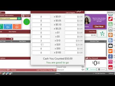 How to perform a cash count in Cellsmart POS