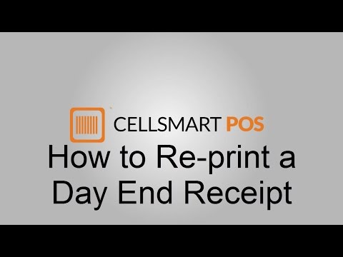 HOW TO RE-PRINT A DAY END RECEIPT