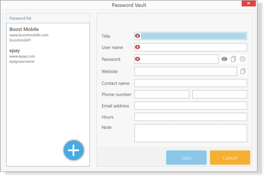 password vault 