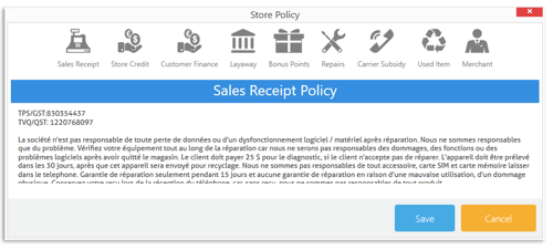 Add custom policy for products