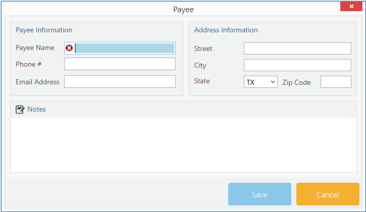 Payee On Expense